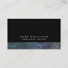 Freelance Writer Bold Abstrakt Dark Aquamarin Grun Visitenkarte