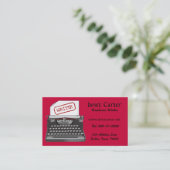 Freelance Writer Business Cards Visitenkarte (Stehend Vorderseite)