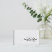 Freelance Writer Monogram Business Card Visitenkarte (Stehend Vorderseite)