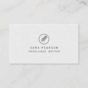 Freelance Writer Pen Nib Icon Publishing Visitenkarte