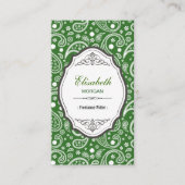 Freelance Writer - Retro Paisley Pattern Visitenkarte (Vorderseite)