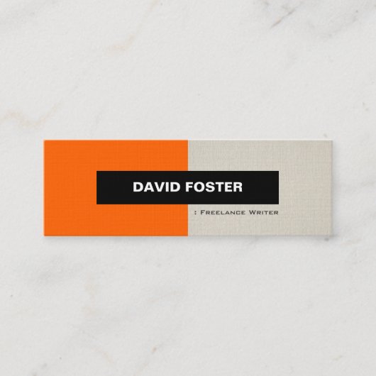 Freelance Writer - Simple Elegant Stylish Mini Visitenkarte (Vorderseite)