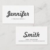 Freelance Writer - Stilvolle, einfache Präzision Visitenkarte (Vorne/Hinten)