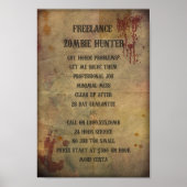 Freelance Zombie Hunter Poster (Vorne)