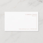 Freelancer Blush Minimalistischer Qr-Code Visitenkarte (Vorderseite)