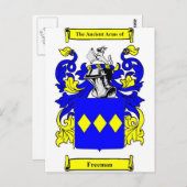 Freeman (Englisch) Wappen Postkarte (Vorne/Hinten)