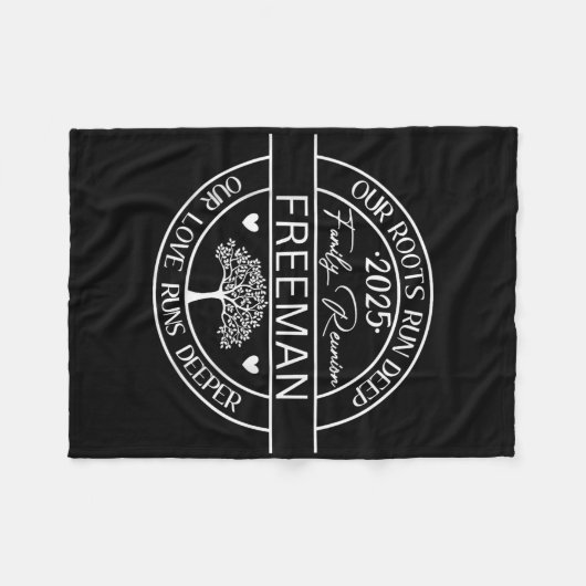 Freeman Family Wiedersehen Unsere Wurzeln laufen t Fleecedecke (Vorderseite (Horizontal))