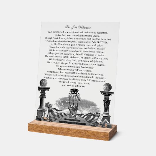 Freemason Acrylschild (Winkel)