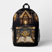 Freemason Backpack Bedruckter Rucksack (Vorderseite)