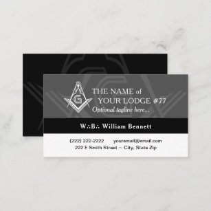 Freemason Black and White Masonic Visitenkarte
