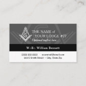 Freemason Black and White Masonic Visitenkarte (Vorderseite)