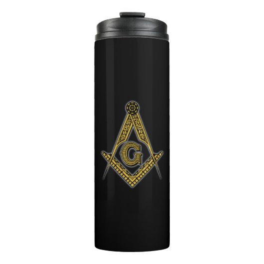 Freemason (Black & Gold) Thermosbecher (Vorderseite)