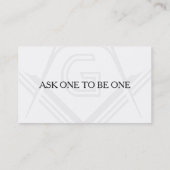 Freemason Business Card - Masonic Custom Card Visitenkarte (Rückseite)