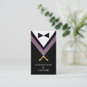 Freemason Business Cards - Freimaurerische Lila & Visitenkarte (Stehend Vorderseite)