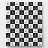 Freemason Checkered Pattern Fotoplatte (Vorderseite)