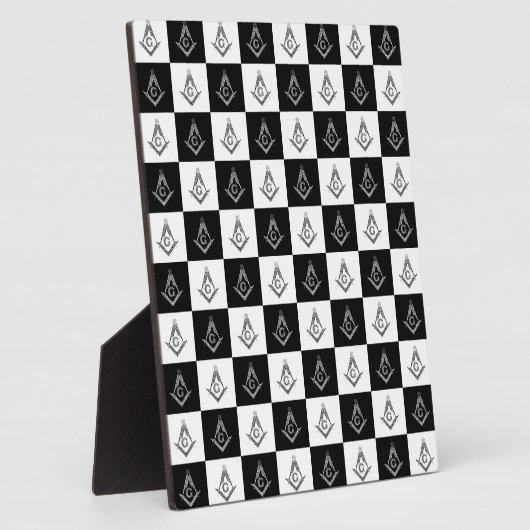 Freemason Checkered Pattern Fotoplatte (Seite)
