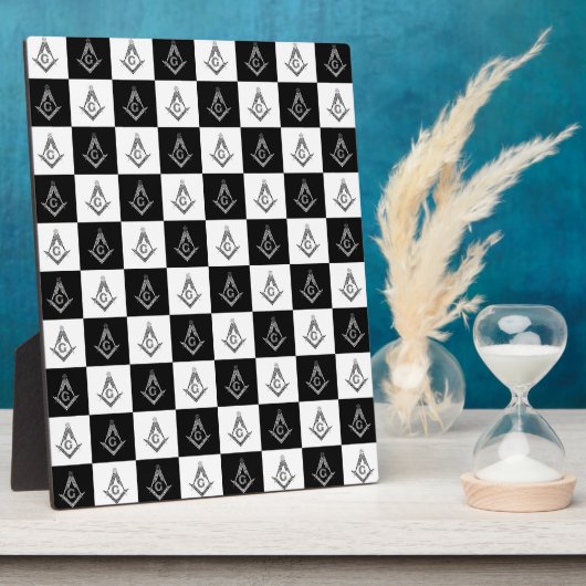 Freemason Checkered Pattern Fotoplatte (Seite)