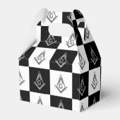 Freemason Checkered Pattern Geschenkschachtel (Rückseite)