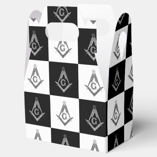 Freemason Checkered Pattern Geschenkschachtel (Geöffnet)