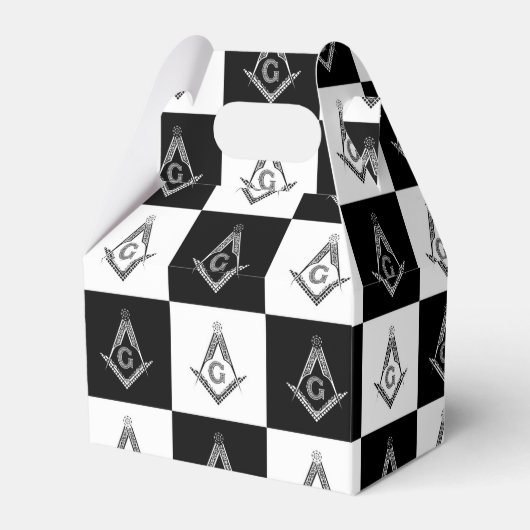 Freemason Checkered Pattern Geschenkschachtel (Vorderseite)