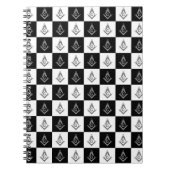 Freemason Checkered Pattern Notizblock (Vorderseite)