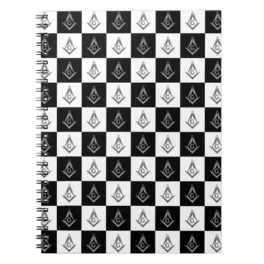 Freemason Checkered Pattern Notizblock (Vorderseite)