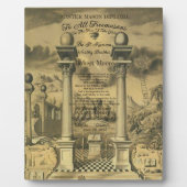 Freemason Diploma Fotoplatte (Vorderseite)