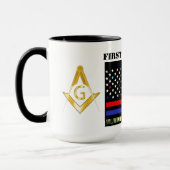 Freemason First Responder Water Bottle Tasse (Links)