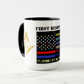 Freemason First Responder Water Bottle Tasse (Vorderseite Links)