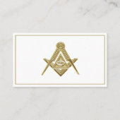 Freemason Freemasonry Symbol Masonic Black Visitenkarte (Rückseite)