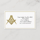 Freemason Freemasonry Symbol Masonic Black Visitenkarte (Vorderseite)