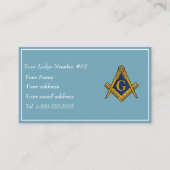 Freemason Freemasonry Symbol Masonic Blue Visitenkarte (Vorderseite)