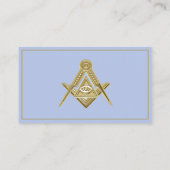 Freemason Freemasonry Symbol Masonic Blue Visitenkarte (Rückseite)