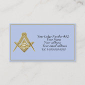 Freemason Freemasonry Symbol Masonic Blue Visitenkarte (Vorderseite)