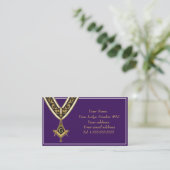 Freemason Freemasonry Symbol Masonic Purple Gold Visitenkarte (Stehend Vorderseite)