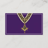Freemason Freemasonry Symbol Masonic Purple Gold Visitenkarte (Rückseite)