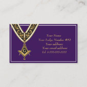 Freemason Freemasonry Symbol Masonic Purple Gold Visitenkarte (Vorderseite)