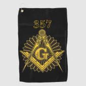 Freemason Golfhandtuch (Vorderseite)