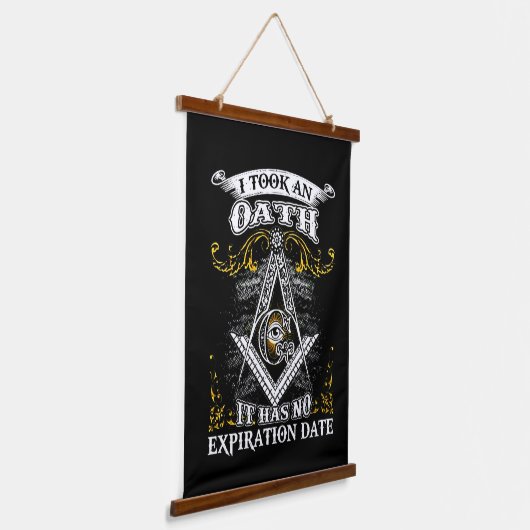 Freemason Hanging Tapestry Wandteppich Mit Holzrahmen (Gewinkelt)