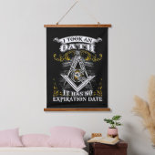Freemason Hanging Tapestry Wandteppich Mit Holzrahmen (Schlafzimmer)