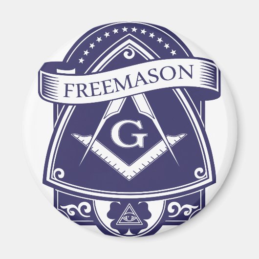 Freemason Illuninati Alles-Sehen Auge Magnet (Vorne)