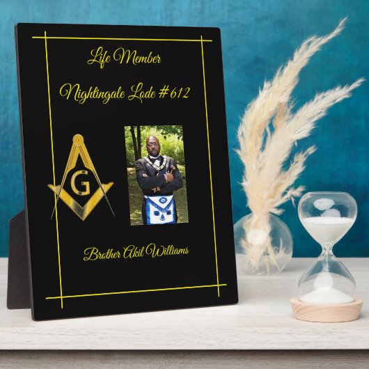 Freemason Life-Mitglied Fotoplatte (Seite)