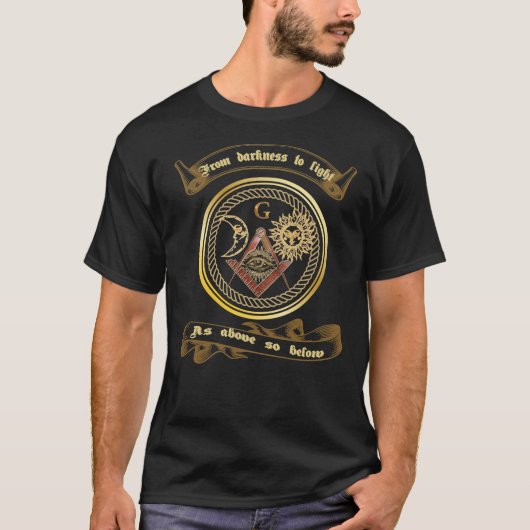 Freemason Logo Masonic Lodge Illuminati aus der Du T-Shirt (Vorderseite)