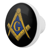 Freemason Masonic Black and gold Keramikknauf (Rechts)
