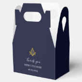 Freemason Masonic Blue Minimalistisch Elegante Mod Geschenkschachtel (Geöffnet)