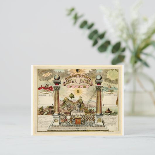 Freemason Masonic Emblematic Postkarte (Stehend Vorderseite)