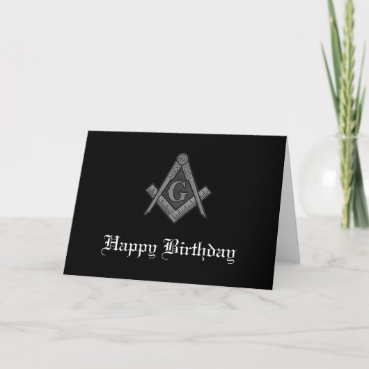 Freemason Masonic Freemason Geburtstag Dankeskarte (Vorderseite)