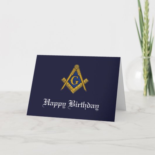 Freemason Masonic Freemason Geburtstag Dankeskarte (Vorderseite)