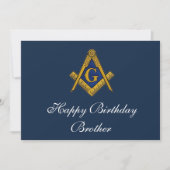 Freemason Masonic Freemason Geburtstag Dankeskarte (Vorderseite)