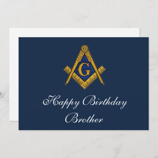 Freemason Masonic Freemason Geburtstag Dankeskarte (Vorne/Hinten)
